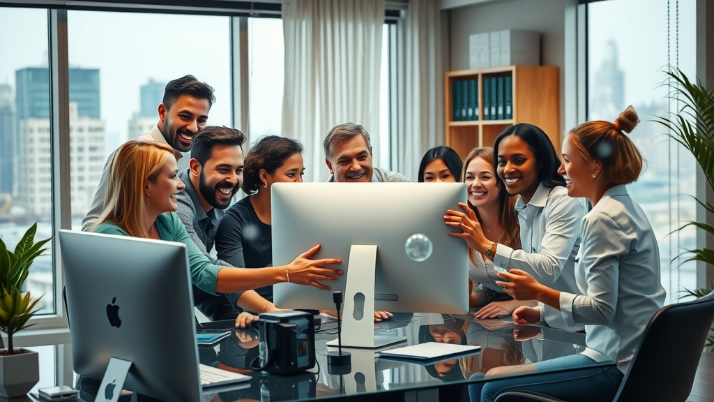 Diverse marketers virtually networking at online marketing event in Canton, GA