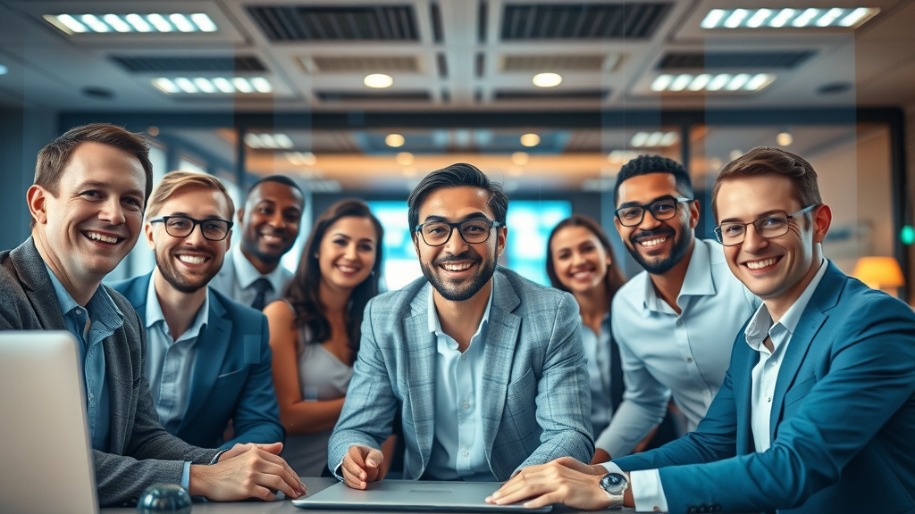 Entrepreneurs networking at an online marketing virtual event using technology